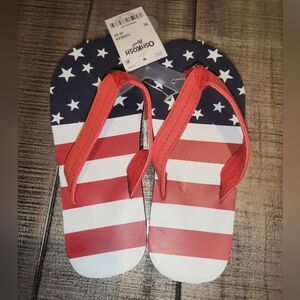 NWT OshKosh B'gosh Stars and Stripes Flip Flops